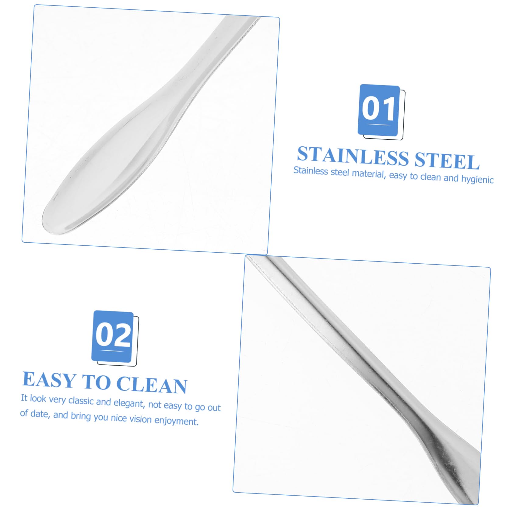 FUNOMOCYA Scoop Tablespoon Measuring Spoon Set 10pcs Stainless Steel Mini Scoops Sampling Spoons for