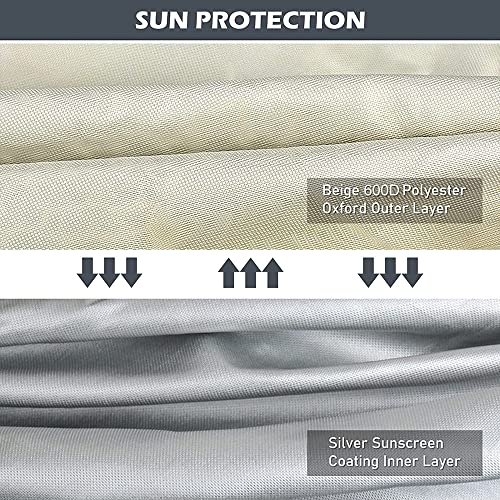 image for 2win2buy Riding Lawn Mower Cover, Heavy Duty Waterproof Polyester Oxfo