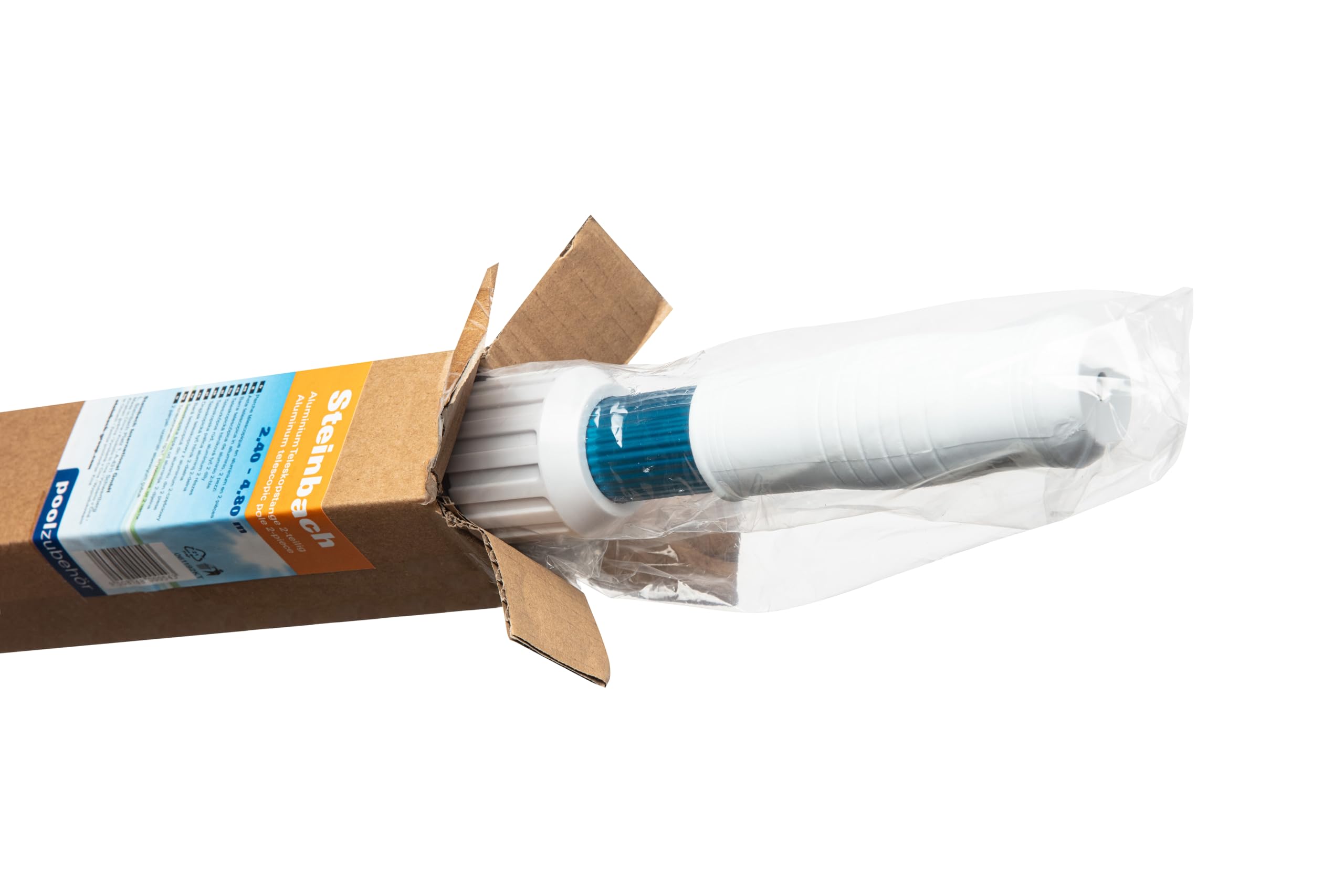 STEINBACH Aluminium Teleskopstange 2-teilig, teleskopierbar von 240-480 cm - 061192KT - Naturkarton Verpackung