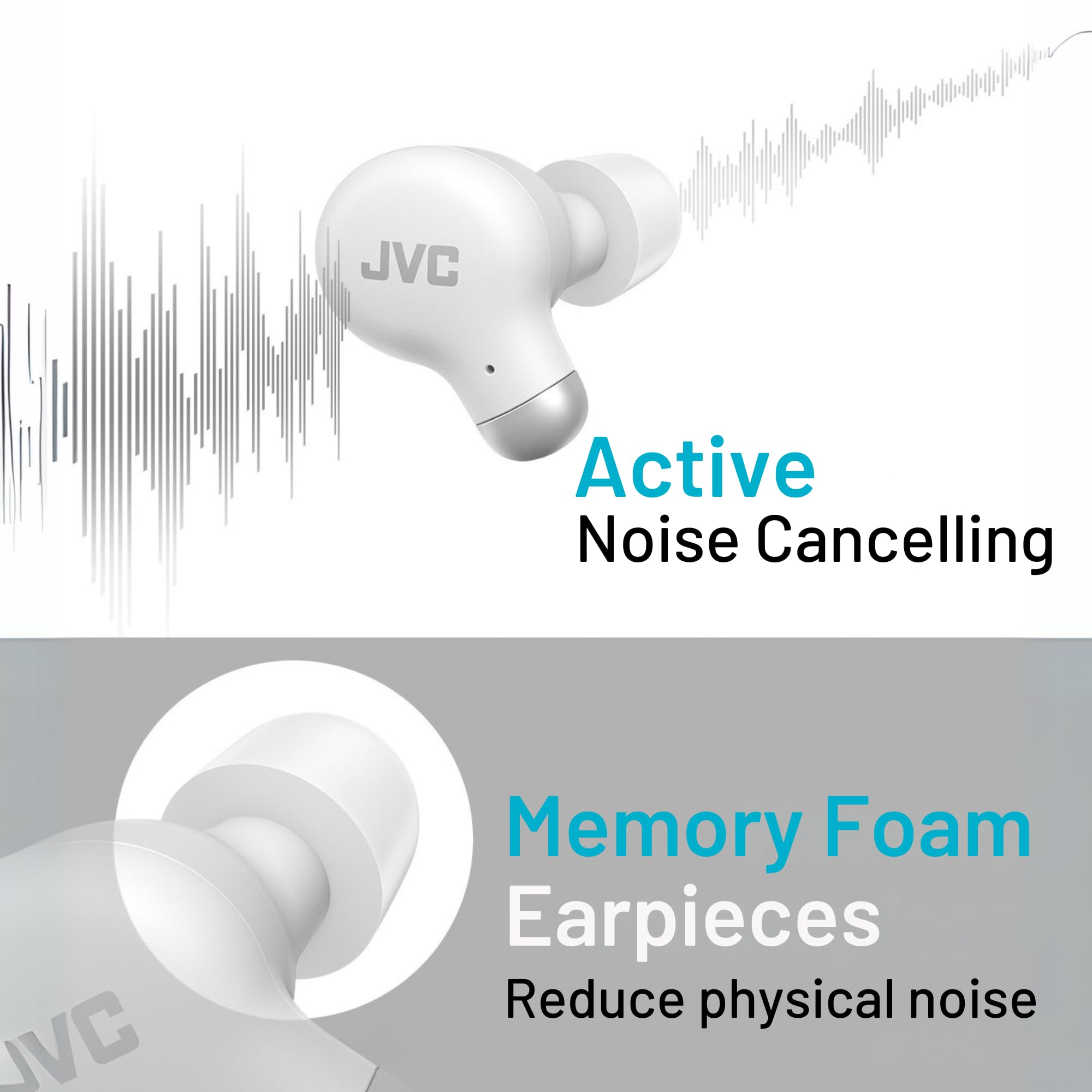 JVC Active Noise Cancelling True Wireless Earbuds - Bluetooth 5.3 ANCBuds - Dettaglio