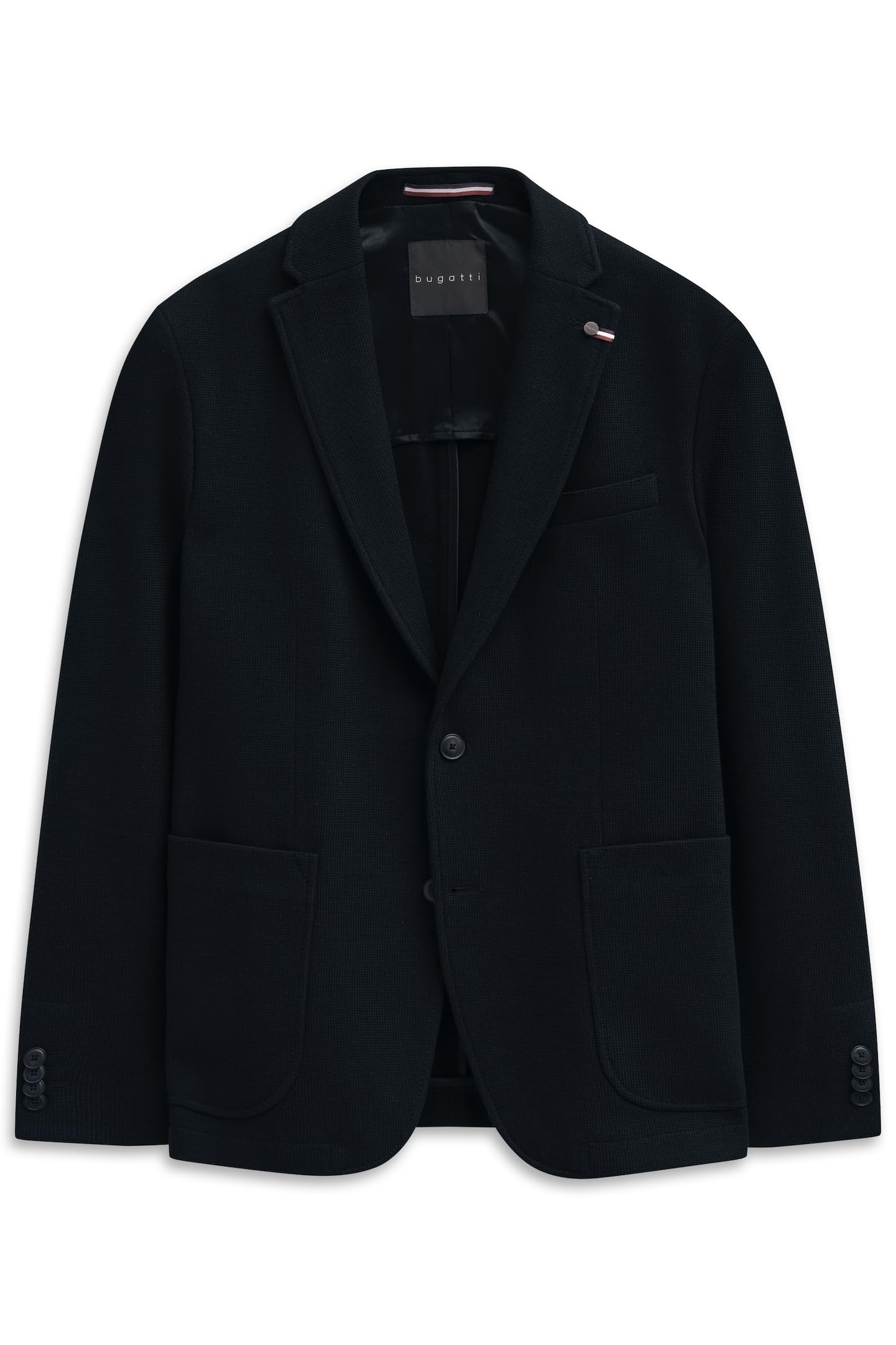 bugatti Herren Reverskragen Sakko 899133-89205 Modern Fit Stretch-Futter aus pflegeleichtem Polyester-Baumwolle-Mix