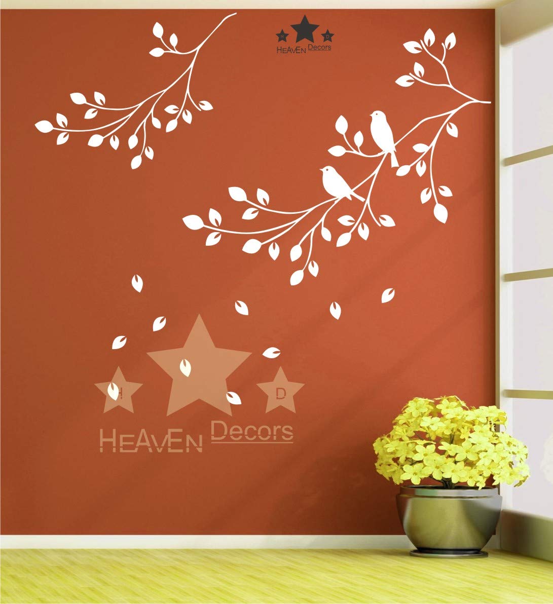 Bird on Tree White Wall Sticker and Bedroom Wallpaper Size(70 * 59) cm (B0743D3FD8) Amazon Price History, Amazon Price Tracker