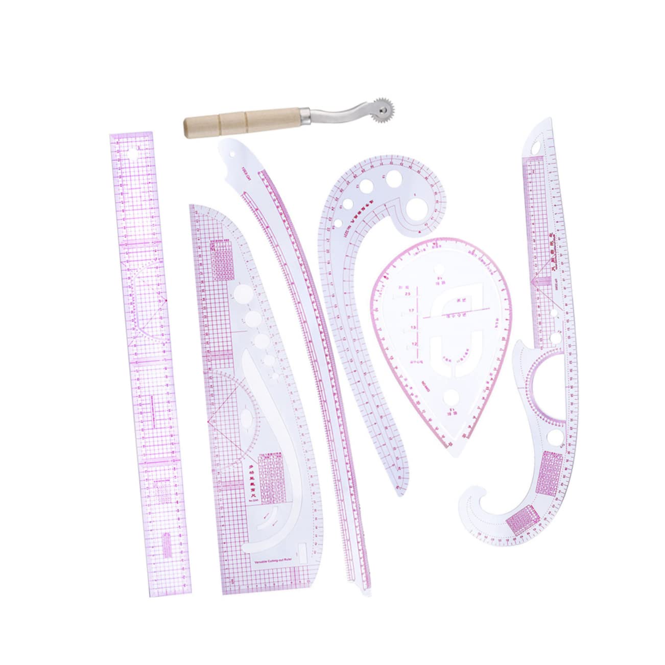 STOBOK Sewing Ruler Set for Tailoring and Pattern Making Durable Curve Cutting Rulers with Scales for Accurate Measurement and Design Essential Drawing Tools for Fashion Designers