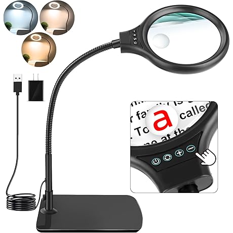 rotekt Lighted Magnifying Glass with Stand