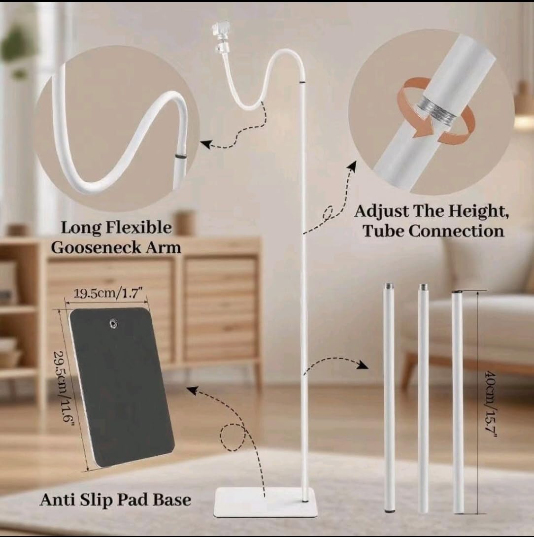 Supporto da pavimento per baby monitor, supporto universale per baby monitor, supporto per fotocamera con base rotonda a 360°, altezza regolabile 90-170 cm, ripiano per monitor video compatibile con