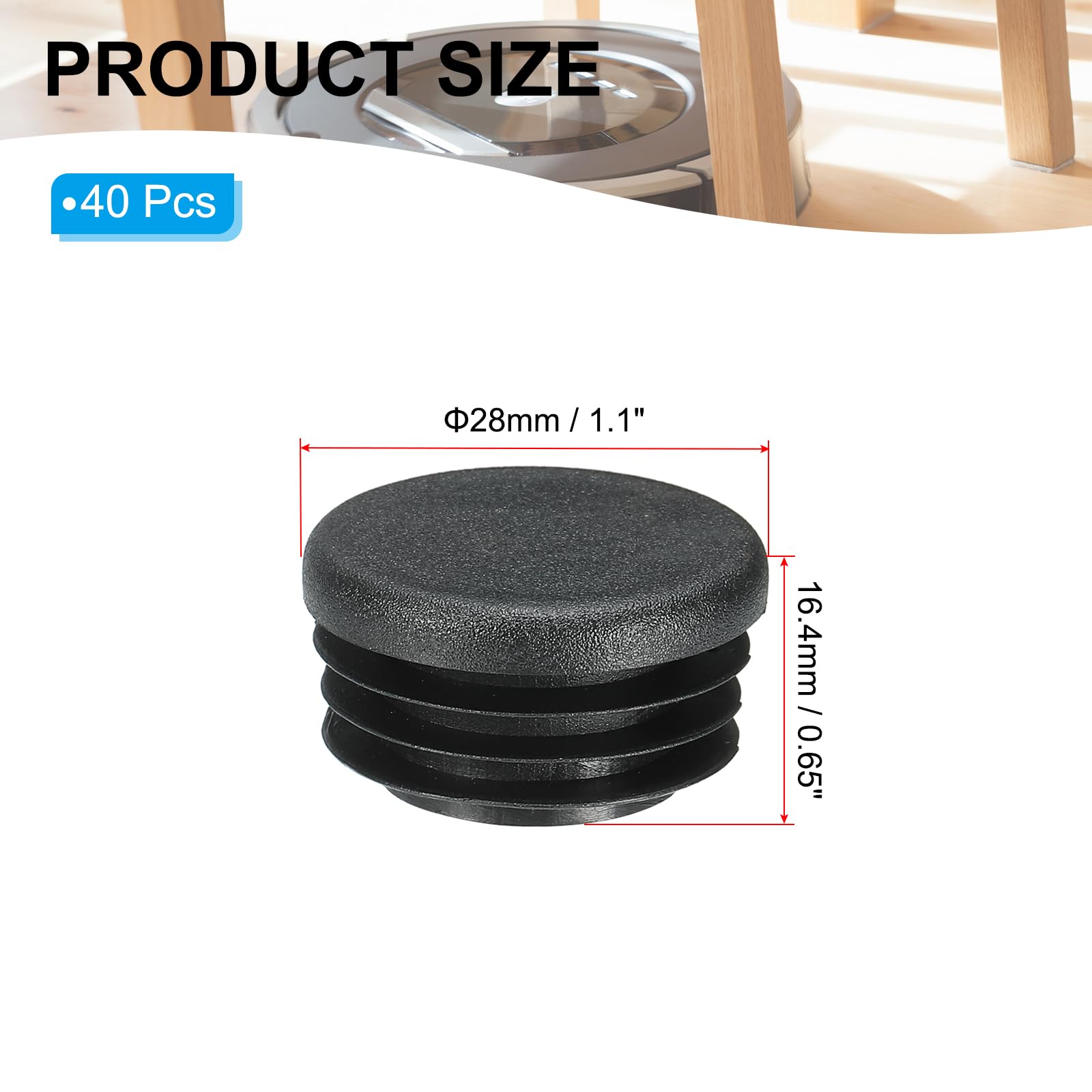 PATIKIL Round Plastic Hole Plugs 1-1/8inch - Image 2