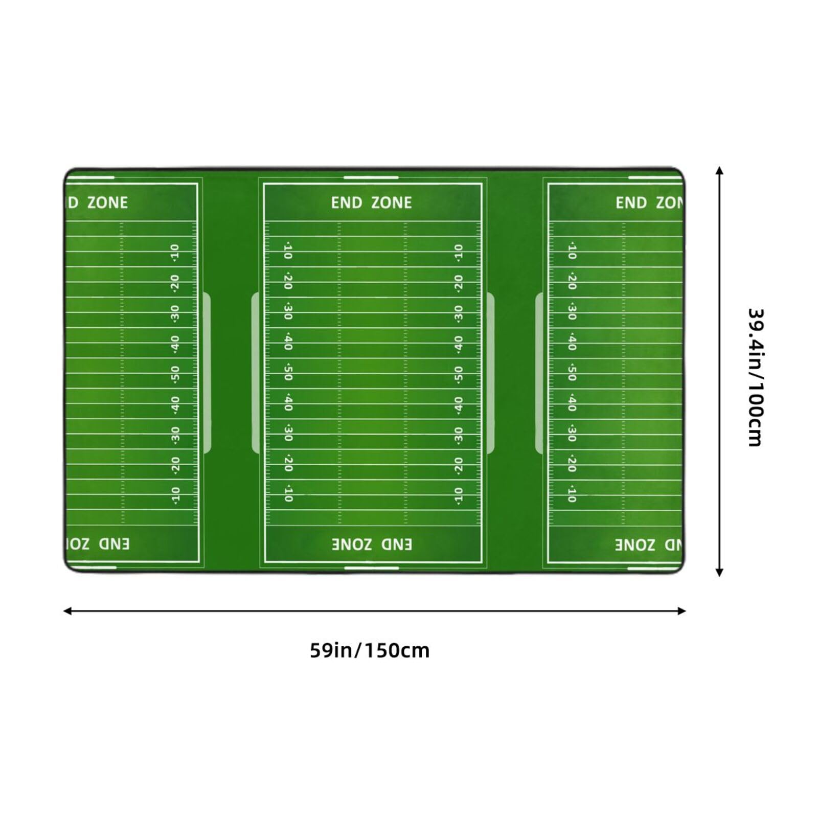 Zona de fútbol, Alfombra Grande Antideslizante para Sala de Estar o Dormitorio, 150 x 100 cm.