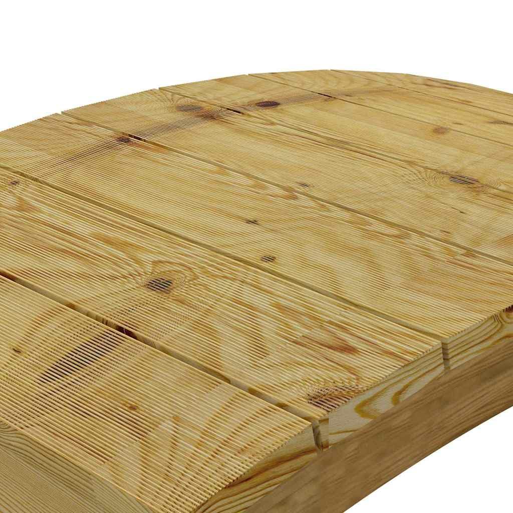 vidaXL Pont de Jardin Décoration de Terrasse Pont de Patio Meuble de Ferme Arrière-Cour Extérieur 110x74 cm Bois Massif de Pin Imprégné
