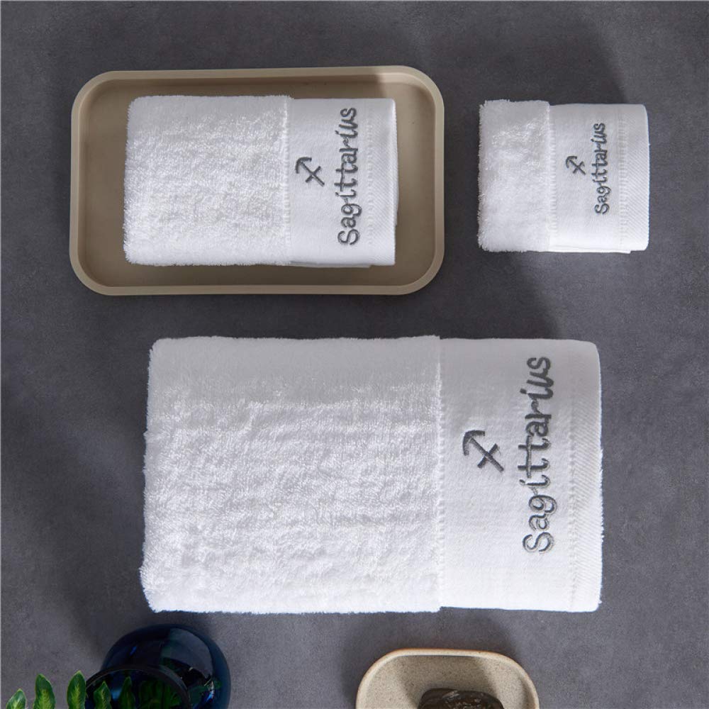 Serviette de bain Sagittaire luxe coton haut de gamme coffret trois pièces