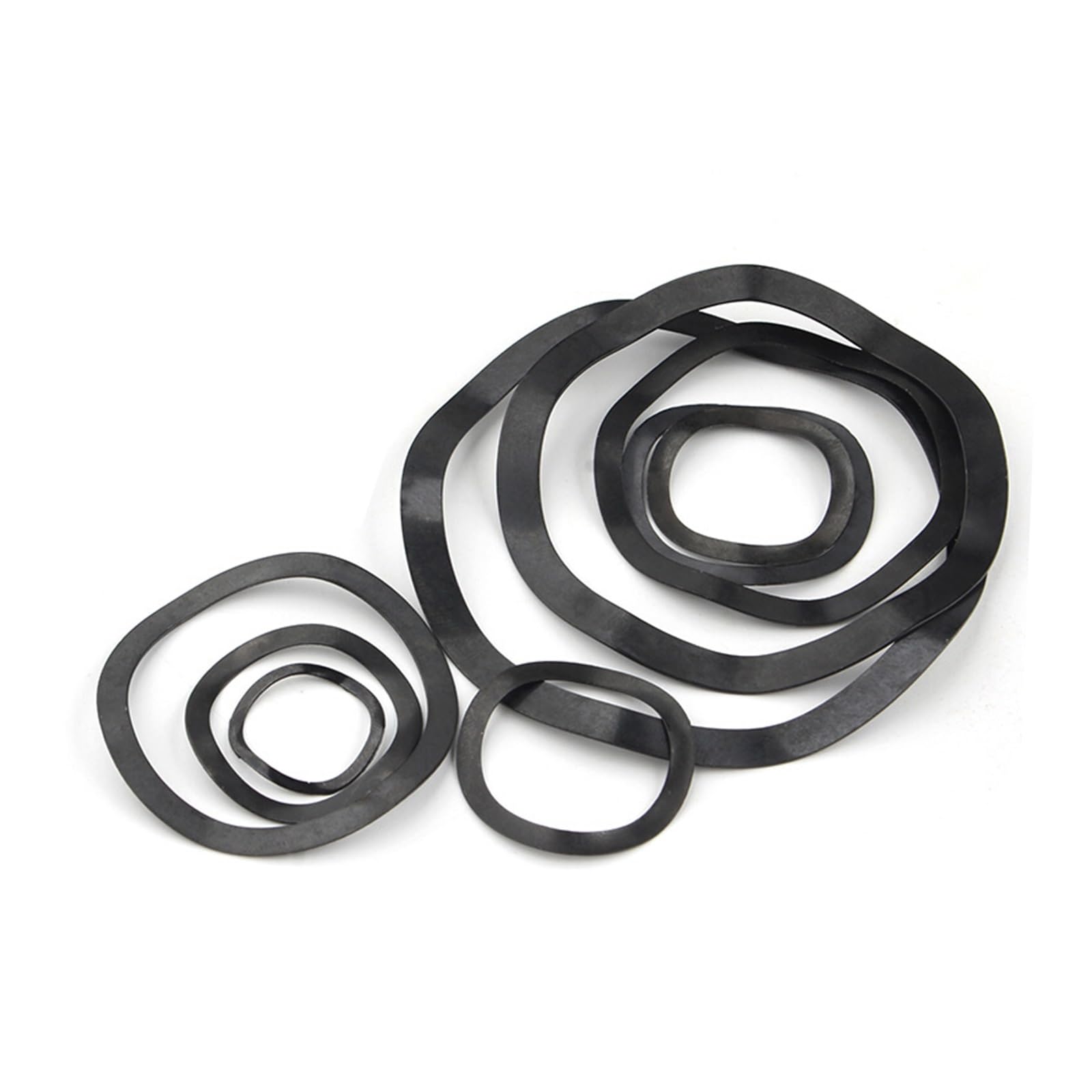 Arandelas elásticas onduladas y arrugadas 65 Arandela ondulada de acero inoxidable 304 de acero al manganeso M3-M118 3/5/6/7 Onda 10/50/100 piezas(100pcs,65 steel M70x79x0.6)