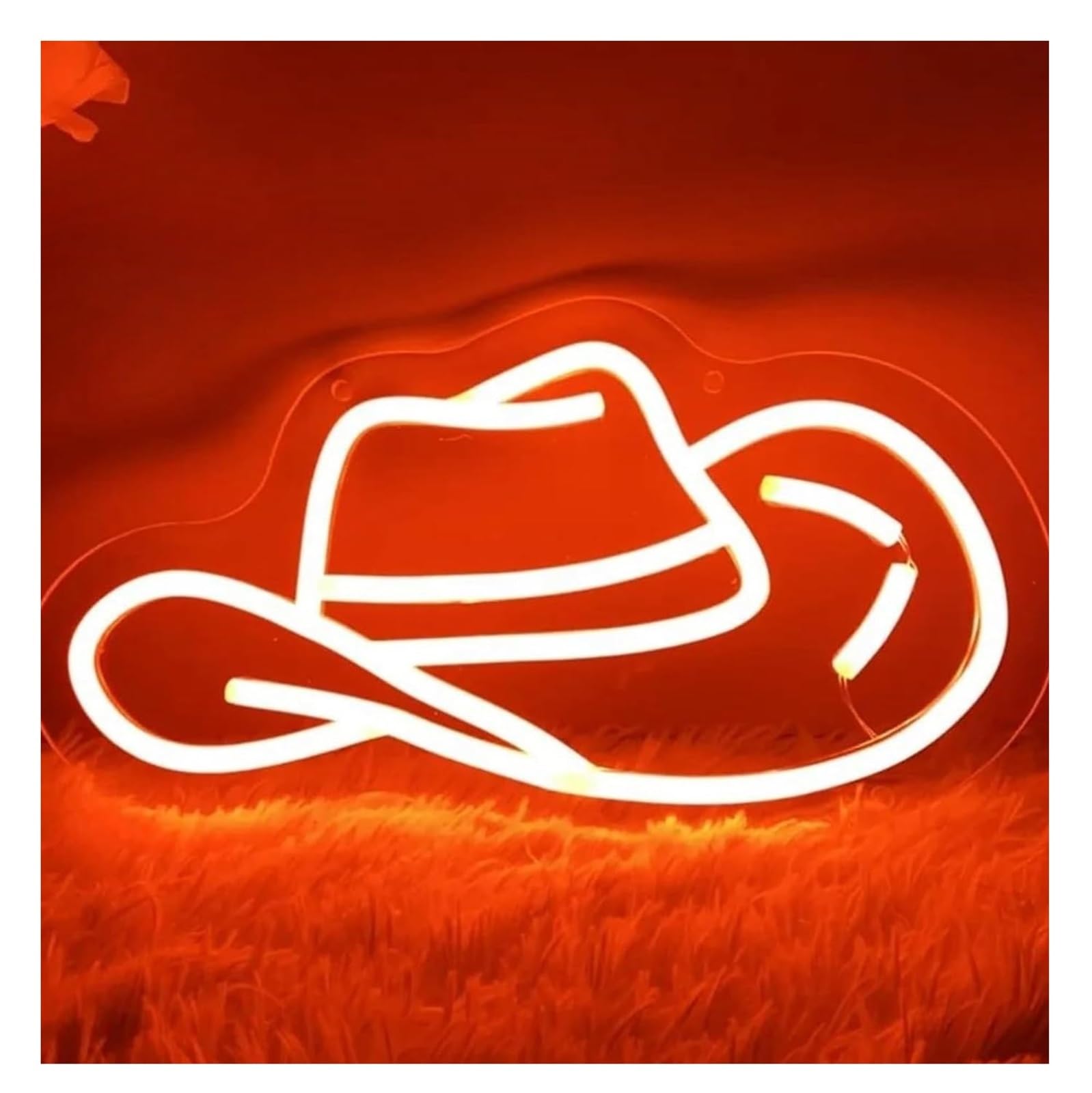 Aextroi neon Lights Sign Soothing Atmosphere Neon Sign Lamp for Western Cowboy Hat, for Decoration