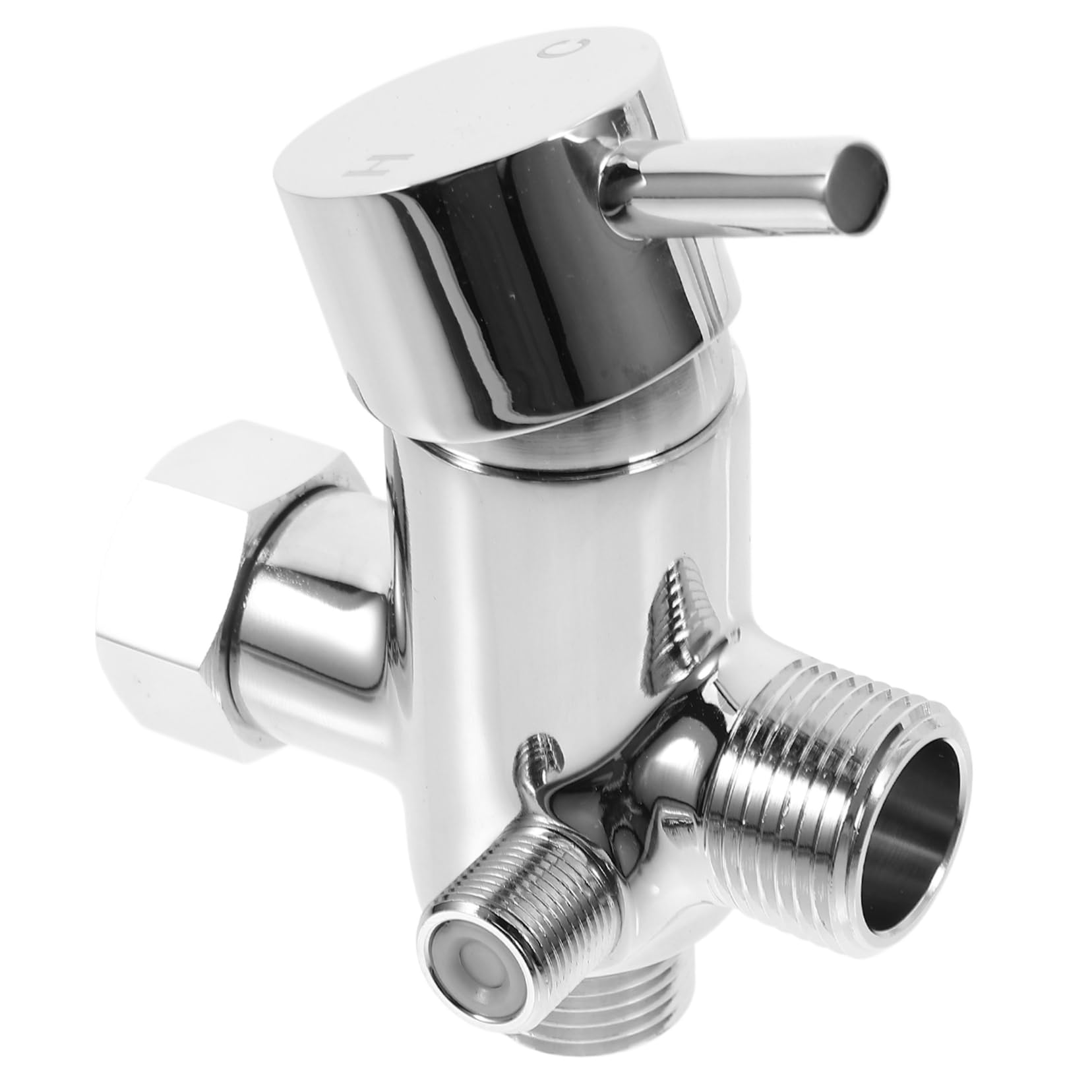 Conector de manguera y mezclador de agua de cuatro vías para inodoro de baño