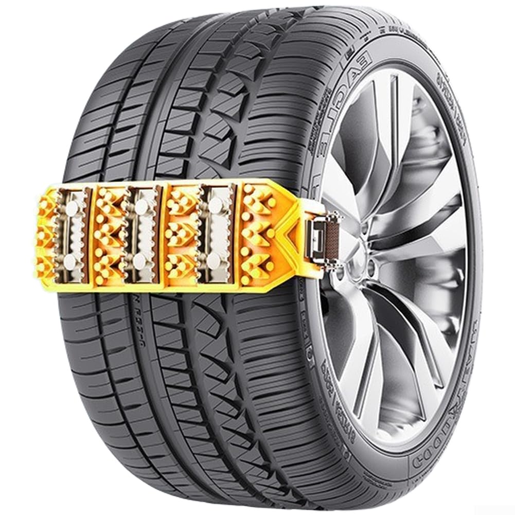 para cadenas Nieve Coche para tpu Reforzado Uso para urgente(Yellow)