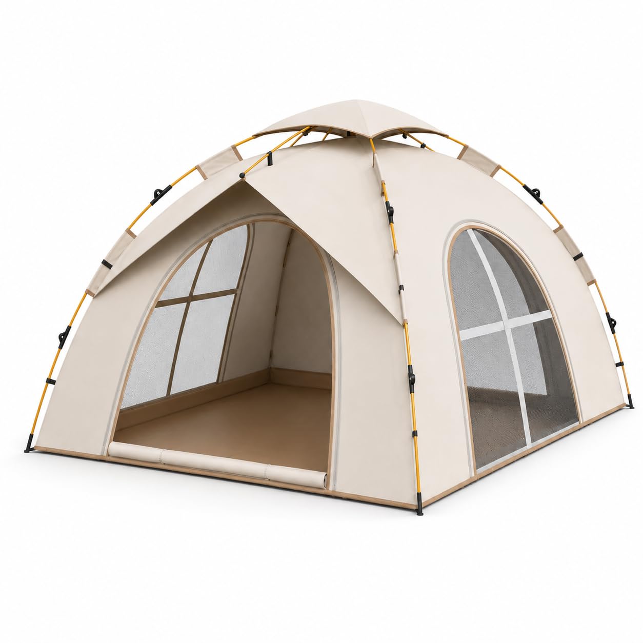 Tenda da campeggio istantanea per 2-3 persone, spaziosa tenda a cupola familiare con grandi porte e finestre in rete, facile da montare, riparo portatile per campeggio, escursionismo e viaggi del fine