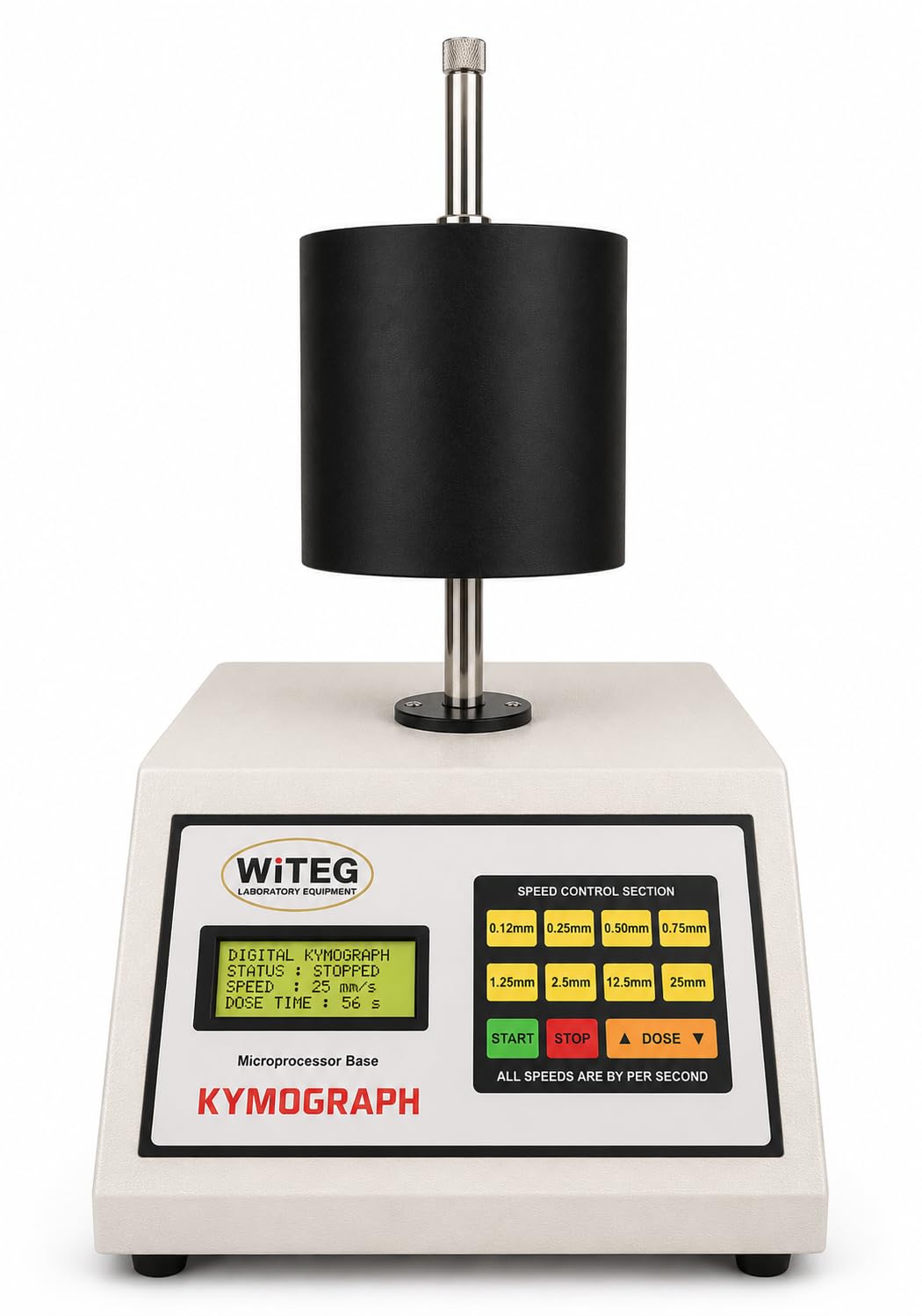 Digital Sherrington Kymograph | Microprocessor Controlled Recording Drum with 16 x 2 LCD Display & Digital Speed Selection | Advanced Laboratory Instrument for Physiology & Pharmacy Studies-image-0