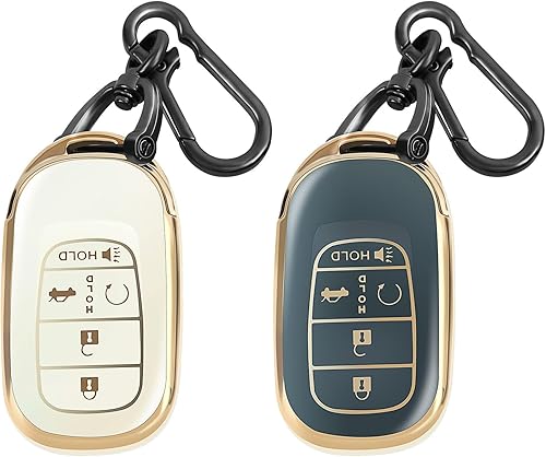 QfungYe Paquete de 2 fundas compatibles con Honda Civic Accord Pilot Sport Si EX EX-L Touring HR-V CR-V 2023, material de TPU, todo incluido, a