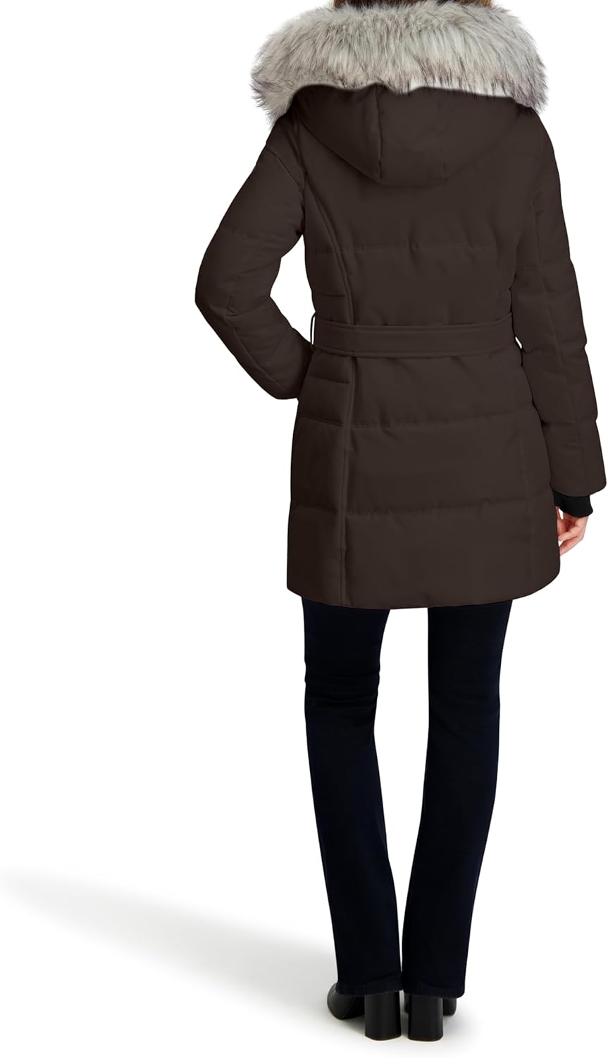 Nautica Women's Parka Jacket with Faux Fur Hood Strip (Removable) - Image 6
