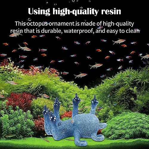 image for qumHmup Octopus Aquarium Ornaments Decoration, Blue Artificial Sea Lif