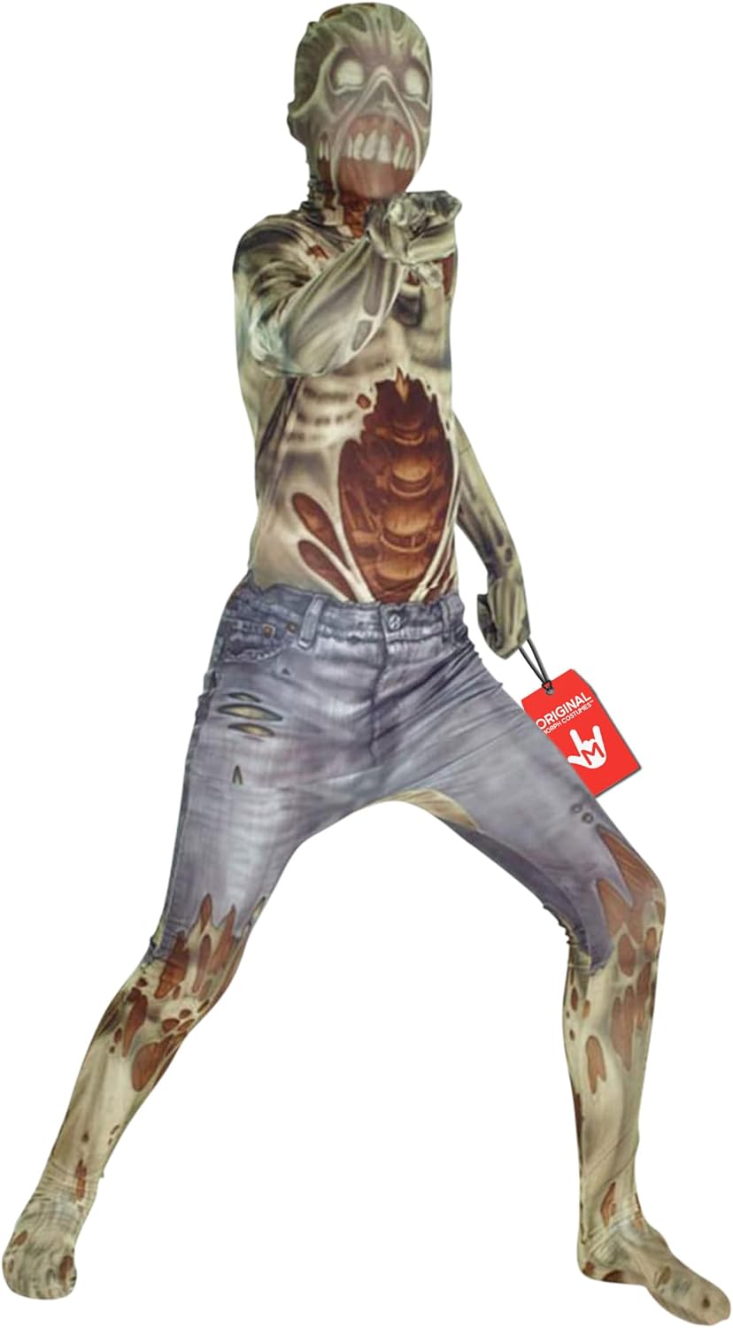 Morphsuits Zombie Costume For Kids Boys - Scary Halloween Zombie Outfit For Boys - Creepy Boys Costume