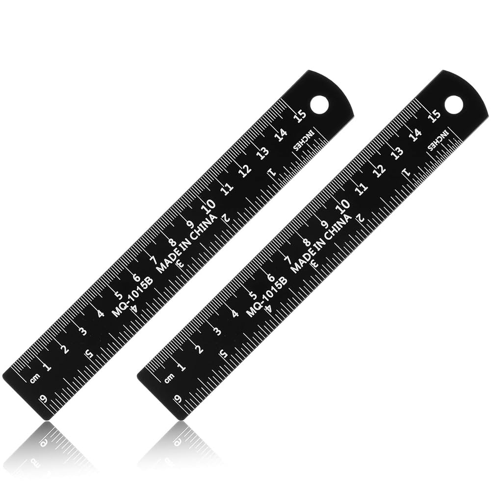 Udsknv[Ksl As Shown Stainless Steel 6 Inch Ruler(24-Pack) Featuring Both Metric& Imperial Units For Accurate For Precise Measurement