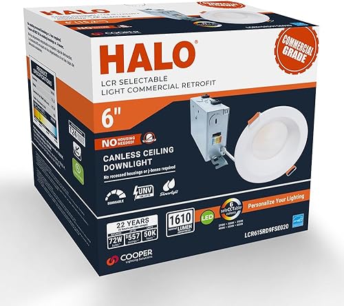 Miniatura 2 de HALO LCR4 - Luz empotrable LED integrada CCT de 4 pulgadas de color blanco suave con módulo de reequipamiento de montaje en superficie redonda