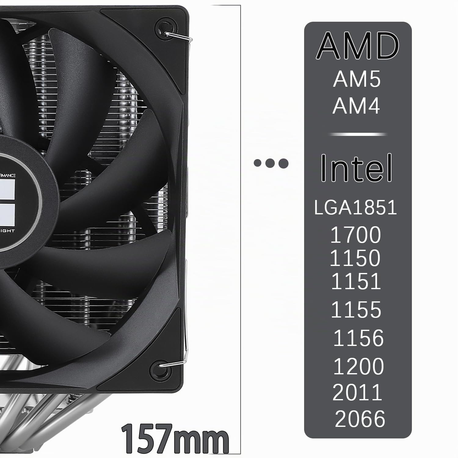 TR-Thermalright Phantom Spirit 120 - Raffreddatore per CPU a doppia torre con 7 heatpipes, doppia ventola PWM da 120 mm, per AM5/AM4, Intel lga1851/1700/1150/1151/1155/1156/1200/2011