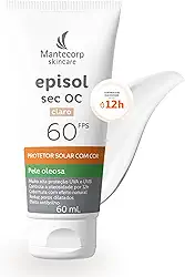 Protetor Solar Facial Episol Sec Oc Fps 60 - Tom Claro - 60ml - Para Peles Mistas a Oleosas - Acabamento Matte - Mantecorp