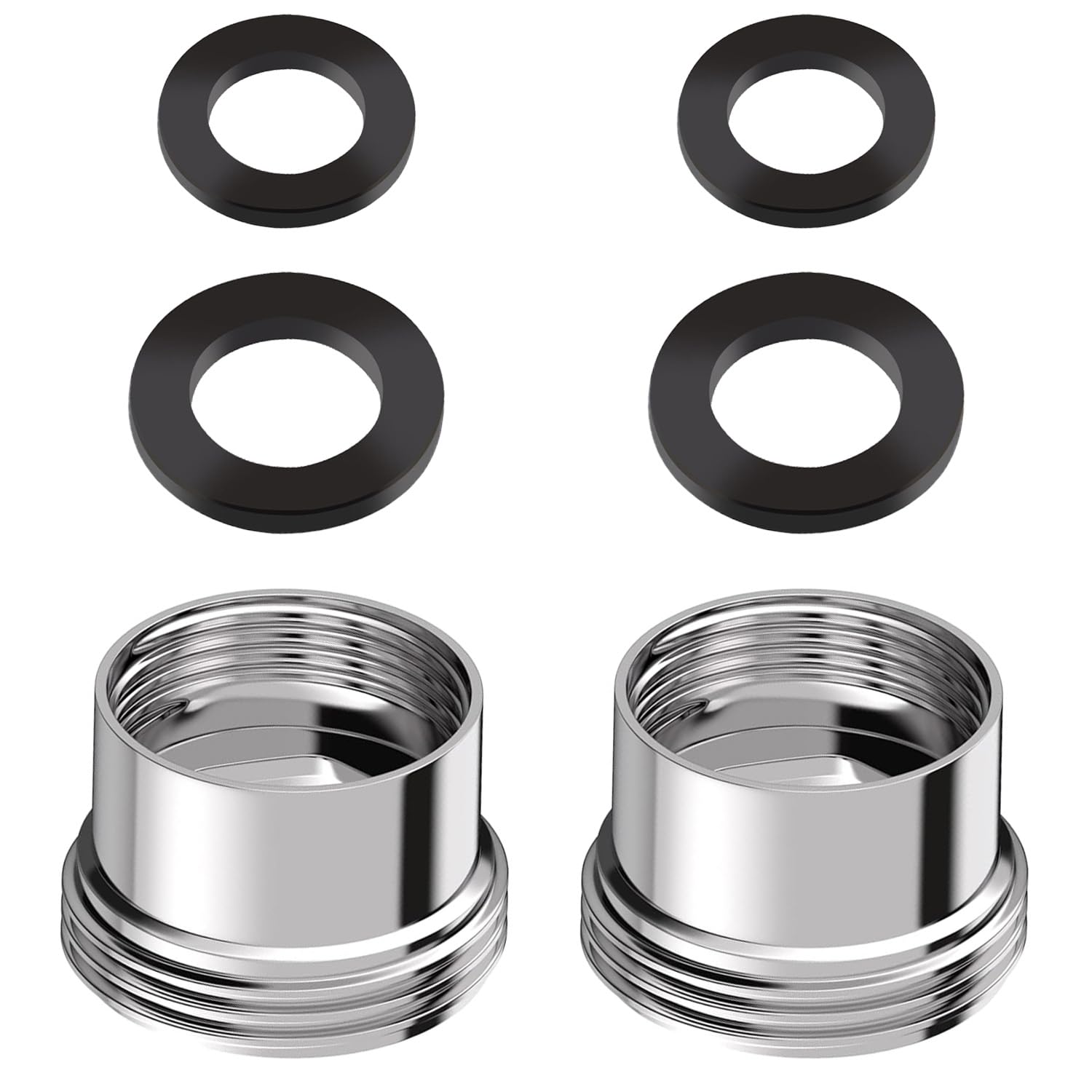 Adapter do kranu M18 na M22, adapter do kranu, adapter do kranu, adapter gwintowany do kranu, adapter do armatury zlewozmywakowej do podłączenia węża ogrodowego, z gumową uszczelką