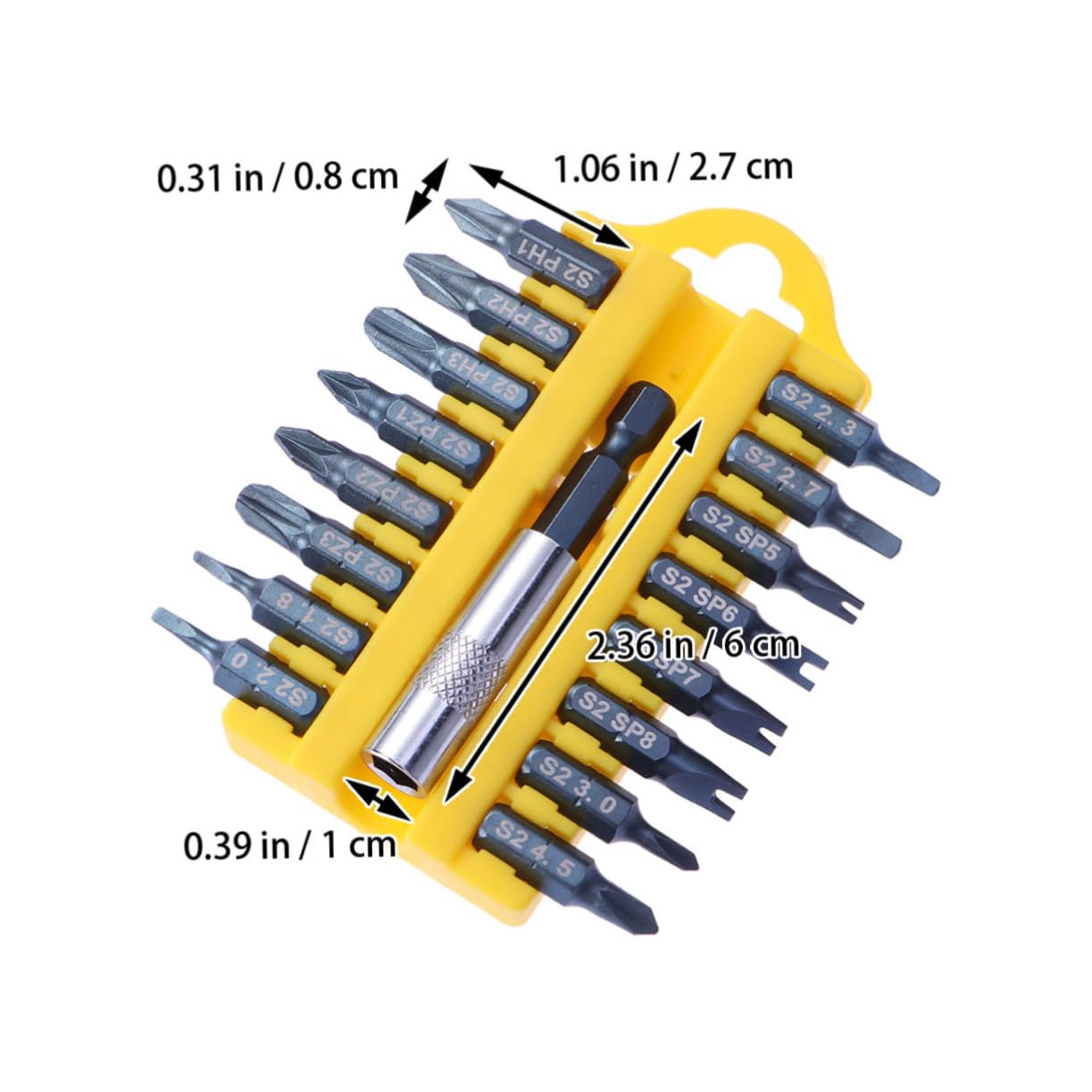 UKCOCO 3 Pezzi 17 1 Set Di Punte Per Cacciavite Con Supporto Di Estensione Magnetico 17 in 1 Tipo Triangolare Per Cacciaviti Elettrici
