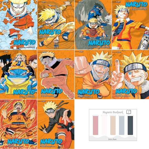 Naruto Manga Box Set: Volumes 1-30 | 3-in-1 Edition, 10 Books Collection by Masashi Kishimoto + Juliet Music Bookmarks