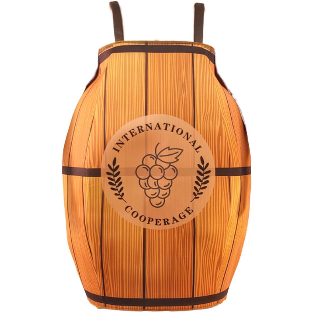 Tunique tonneau de bière 3D effet bois réaliste costume de fête