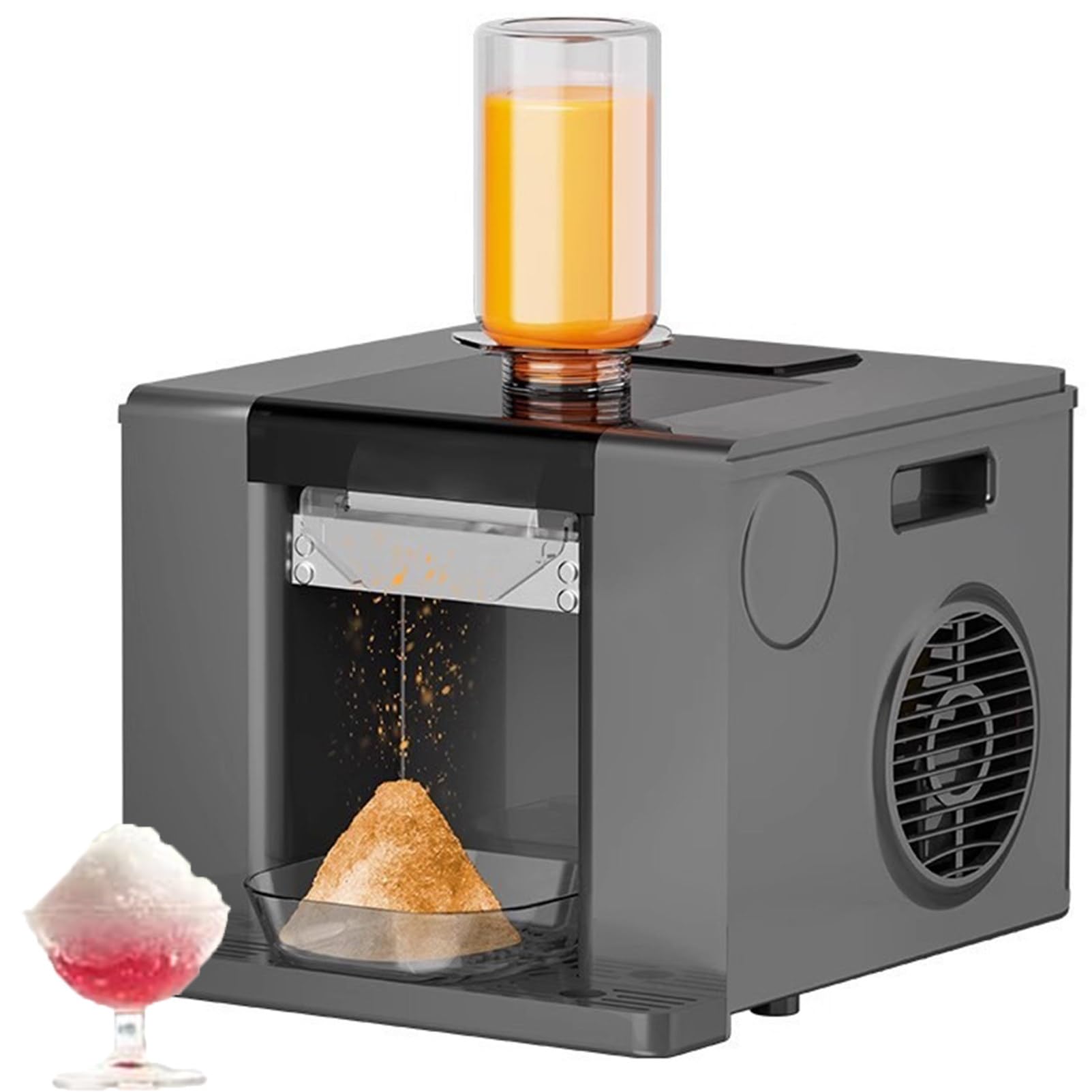 MáQuina Coreana Para Hacer Hielo Raspado Bingsu, MáQuina Para Hacer Helados Con Copos De Nieve Y Pantalla TáCtil, 60Kg/24H, De Limpieza AutomáTica Para Uso Comercial Y DoméStico.,Black