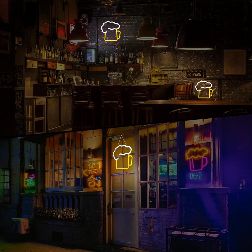 Insegna Al Neon Doppia Tazza Hip Hop - Luce Decorativa A LED Viola Per Parete, Bar, Cameretta, Man Cave - Alimentazione USB, Facile Da Installare