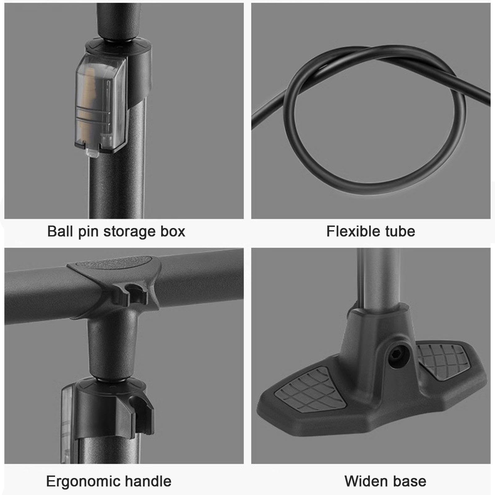 Bomba de Piso para Bicicleta con Manómetro - Se Adapta a Los Tipos de Válvulas Schrader y Presta para Bicicleta de Montaña de Carretera Neumáticos, Pelotas, Globos, Inflables