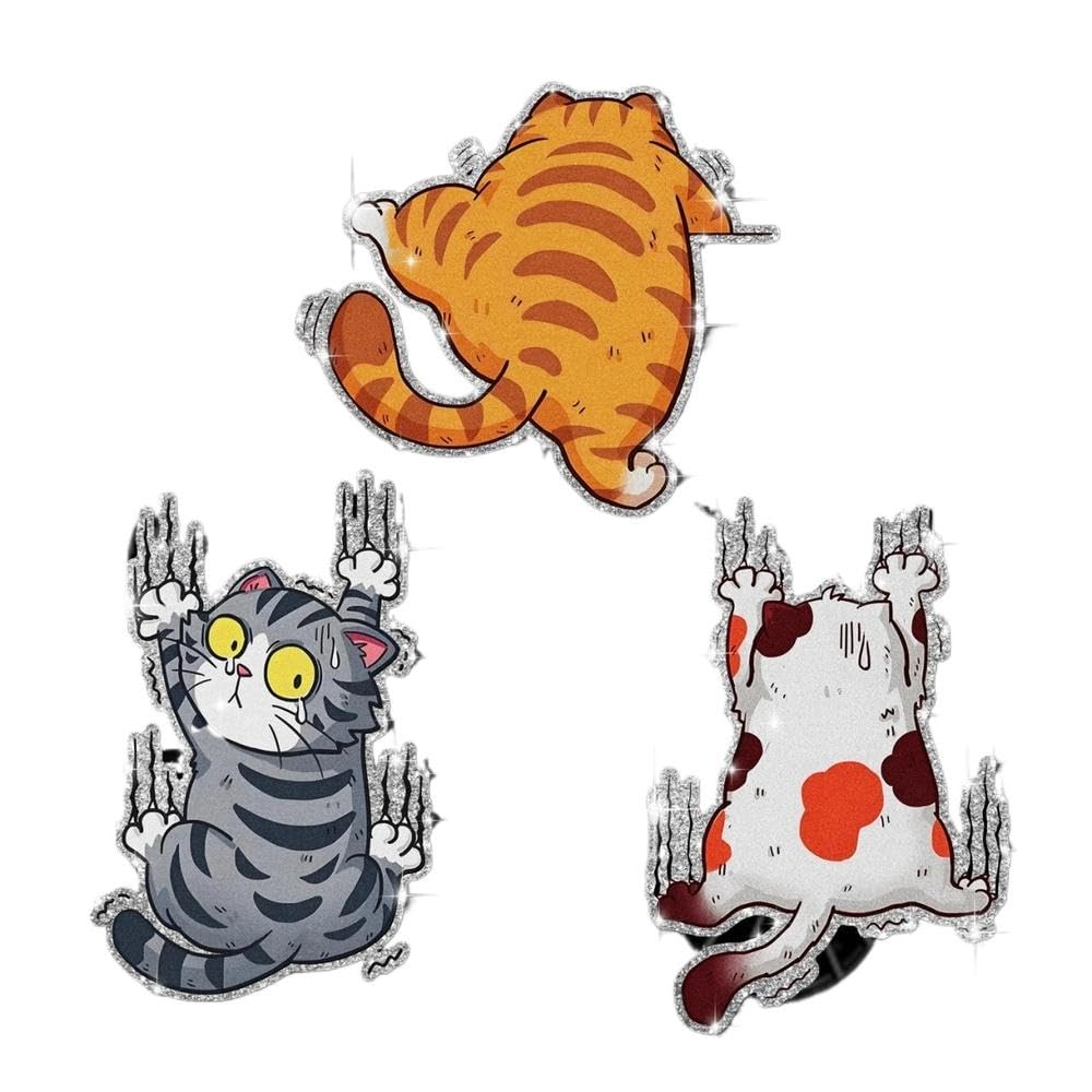 Auto Accessory Cat Climbing Pet Stickers Sparkling Stickers Self Adhesive Suitable