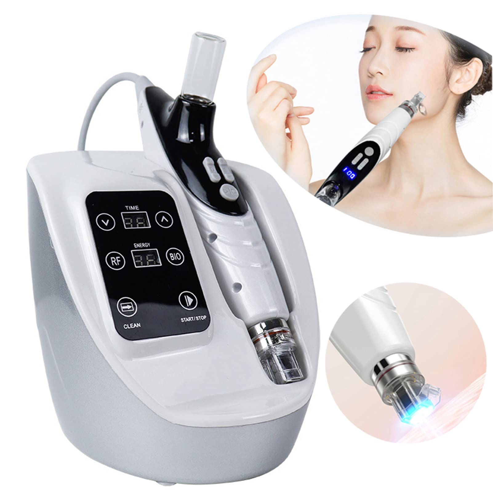 Dispositivo Di Bellezza Facciale EMS RF, Dispositivo Di Bellezza Antirughe Antietà Per Iniezione D'acqua, Spa Per Ringiovanimento Della Pelle, Per Antirughe, Lifting Del Viso, Riduzione Dell'acne