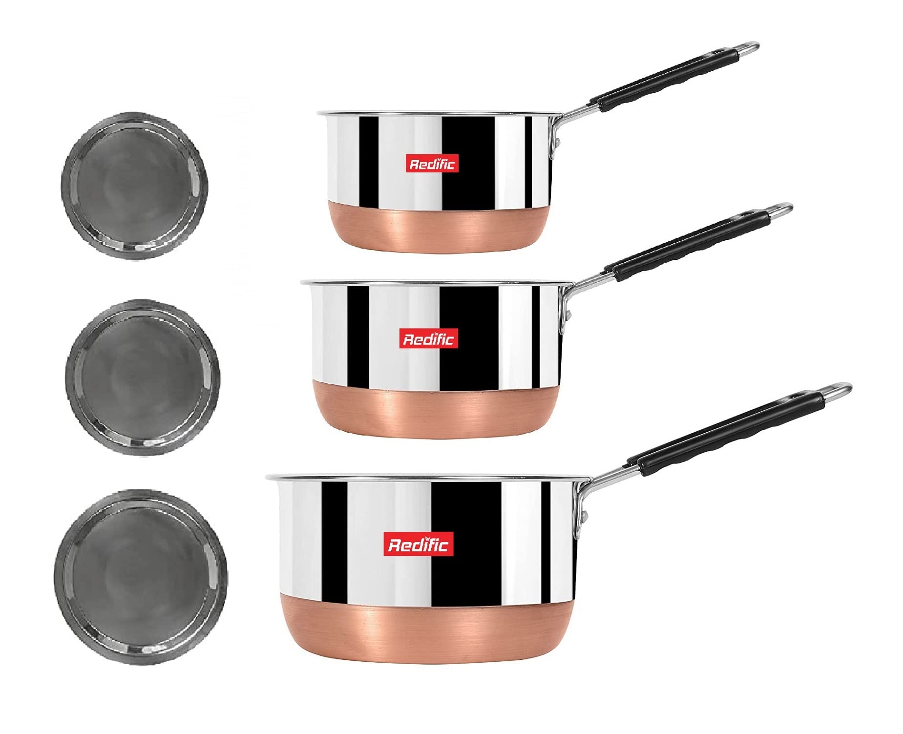 Buy Sauce Pan for Tea Saucepan with Lid Copper Bottom Milk Pan