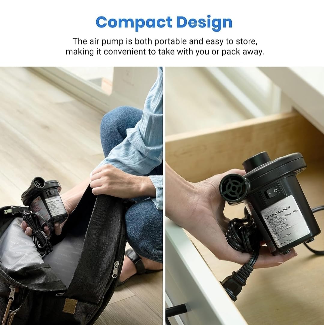 High-Speed Compressed Air Duster, Cordless 51,000 RPM Electric Blower with 3-Speed Modes & LED Light, 6000mAh Rechargeable Air Pump Cleaner for Electronics (Mini AIR BLOWER-0002) - Image 2 thumbnail