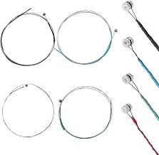 Violin Strings Set of 4 Universal (G-D-A-E) Carbon Steel Copper with Copper Plated Ball End, Classic Steel Strings for 4/4, 3/4, 1/2, 1/4 Instruments