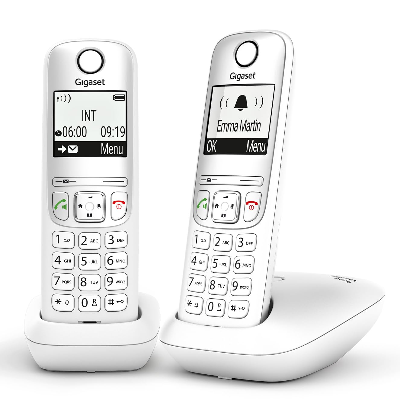 Gigaset A690 Trio - Tres Teléfonos DECT Inalámbrico - Pantalla Gráfica en Blanco y Negro Iluminada - Gran Autonomia, Negro [Versión Española] — view 12