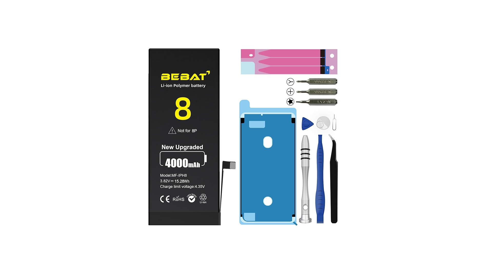 Amazon.com: BEBAT Replacement for iPhone 8 Battery, 4000mAh