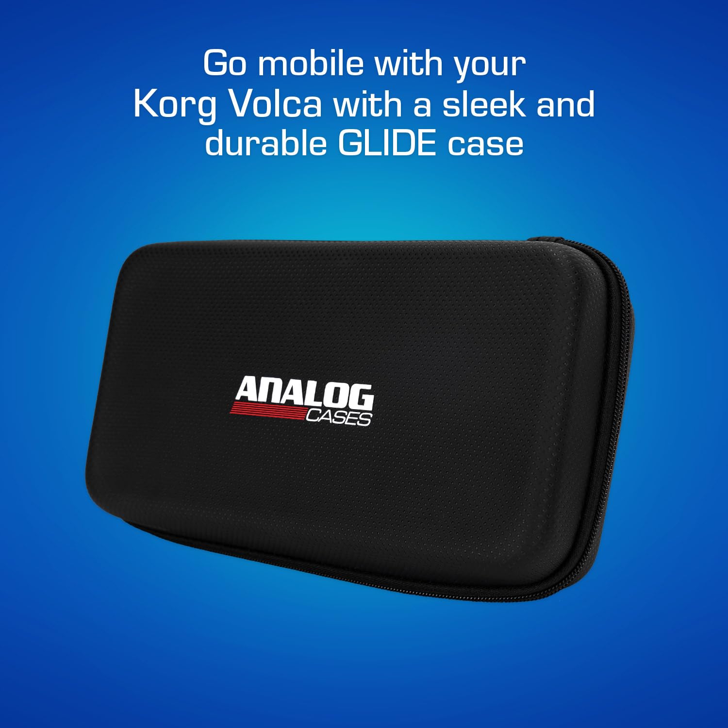 Analog Cases GLIDE Case per la serie Korg Volca o sintetizzatori analoghi (custodia per il trasporto in similpelle impermeabile, con robusta impugnatura in gomma), nero