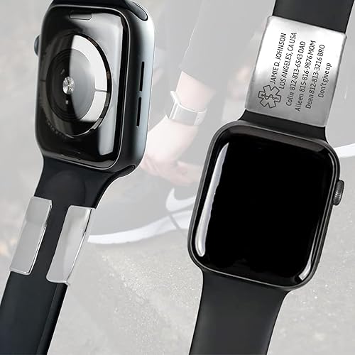 Miniatura 6 de Etiqueta de identificación personalizada para correa de reloj grabada con láser, etiqueta de identificación personalizada para placa de seguridad de