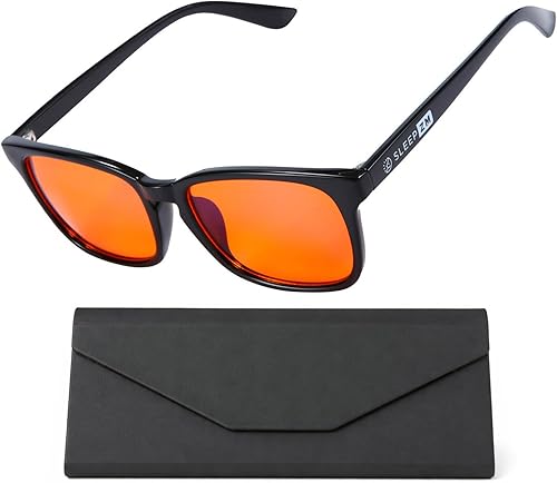 Vista 36 de 100% Blue Light Blocking Glasses - Better Sleep Anti Eye Strain Protection - Computer Gaming Women Men Negro (99% lente ámbar nocturna),d1