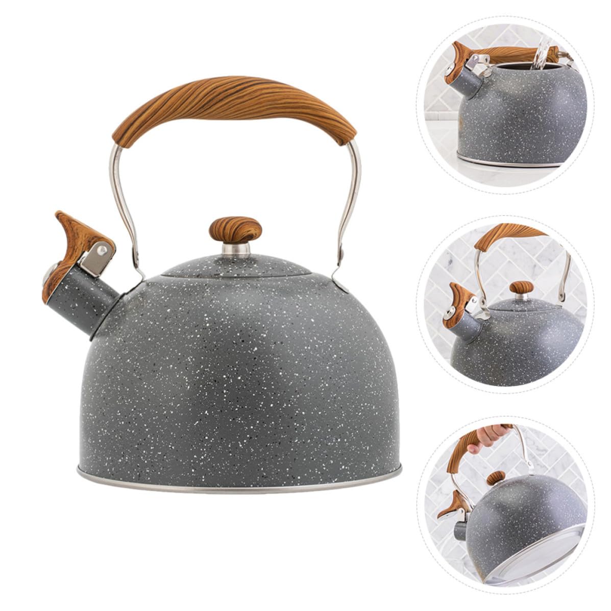 Tetera Silbante de Acero Inoxidable 2.5l Mango Ergonómico