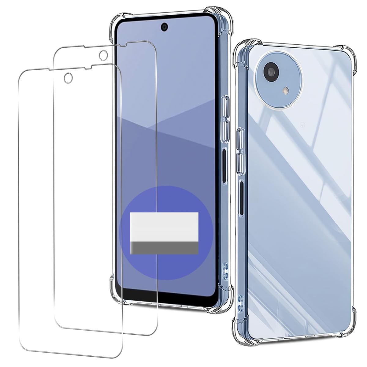 Amazon | Seninhi 対応 AQUOS Wish 5 ケース（1枚入）+ ガラスフィルム