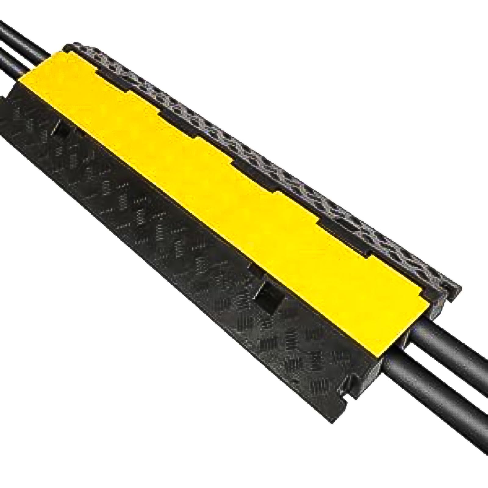 Kabelbrücke 2-Kanal – 3 Stück, 100x25x5 Cm, Gummiert Mit Überfahrschutz Für Parkplätze & Veranstaltungen
