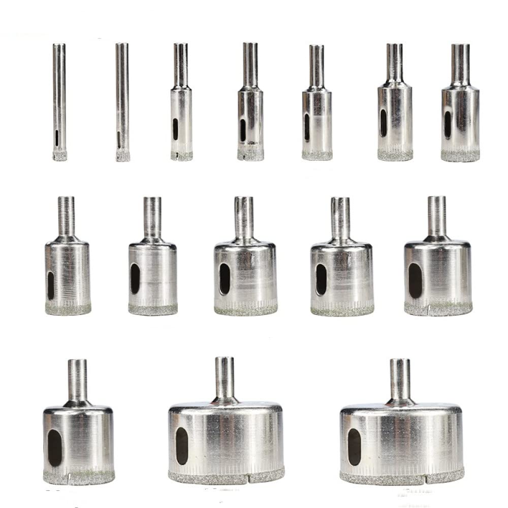 Wiertła do płytek z powłoką diamentową, Wiertło diamentowe 3-60 mm do płytek, marmuru, szkła, ceramiki, wiertła otworowe, wiertła diamentowe(No.2,2pcs Set)