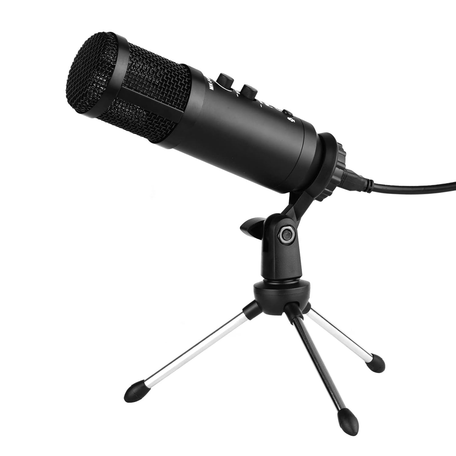USB Condenser Microphone Computer Mic Kit with Mini Desktop Metal