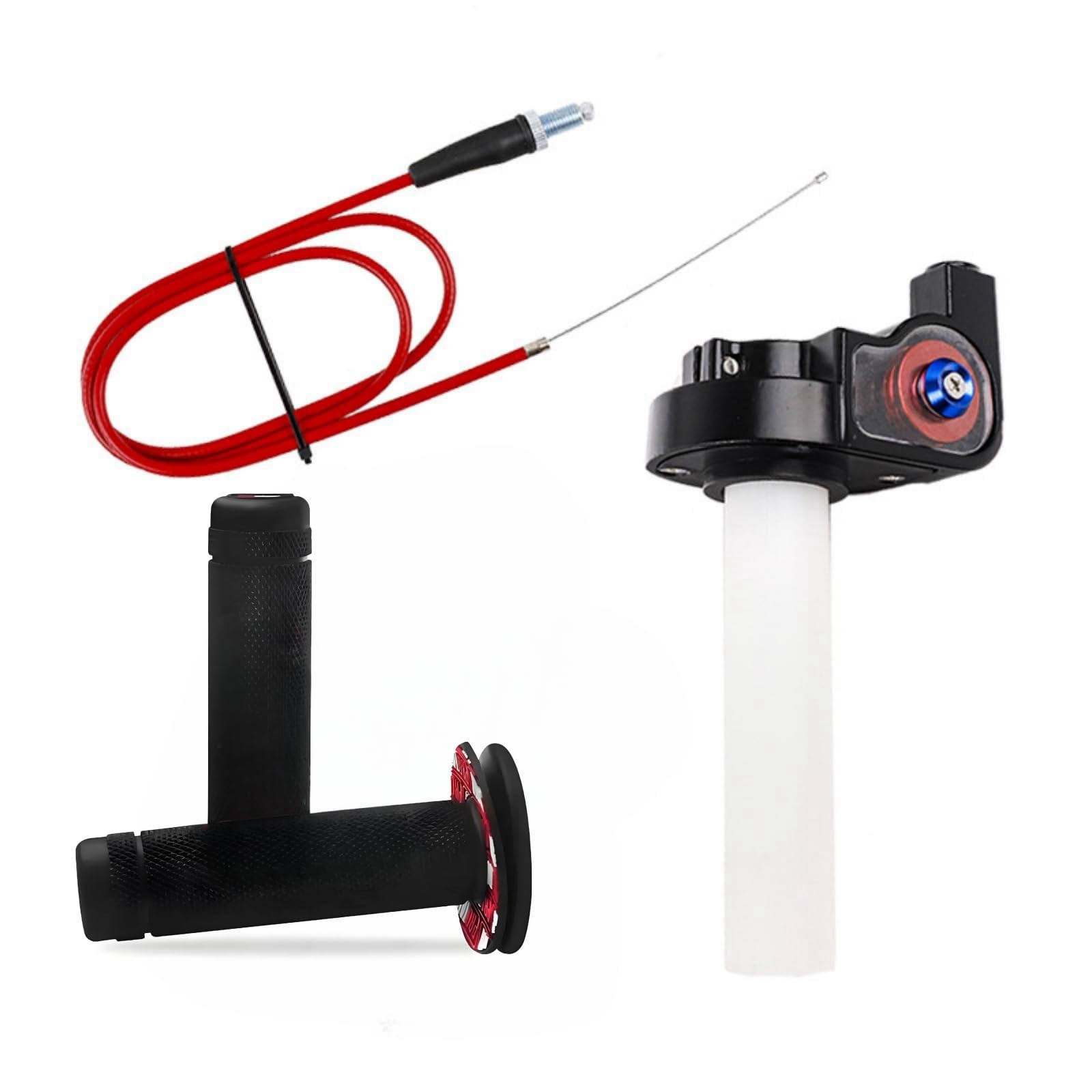 Twist Throttle Handle Grip+Cable for Motocross 50-250CC Dirt Pit Motor Bike Motorcycle CRF70 TTR KLX110 SSR Thumpstar YCF Mini Bike ATV Quad Pit Bike(7/8"-22mm)
